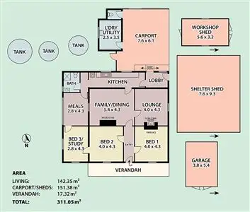 Floorplan of Homely house listing, 9 Bunnett Road, Wistow SA 5251
