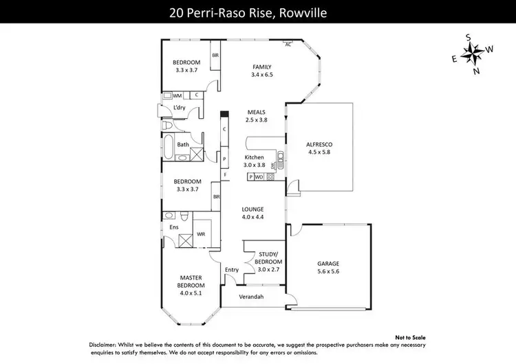 Floorplan of Homely house listing, 20 Perri-Raso Rise, Rowville VIC 3178