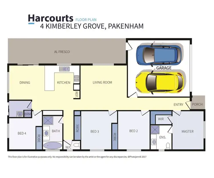 Floorplan of Homely house listing, 4 Kimberley Grove, Pakenham VIC 3810