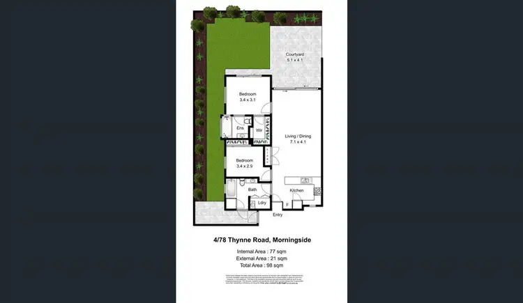 Floorplan of Homely apartment listing, 4/78 Thynne Road, Morningside QLD 4170