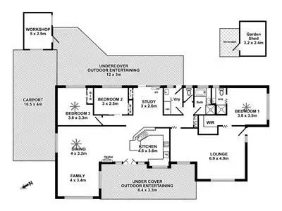Floorplan of Homely house listing, 10 Bermuda Way, Glenalta SA 5052