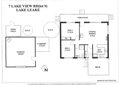 Floorplan of Homely house listing, 7 Lake View Road, Lake Leake TAS 7210