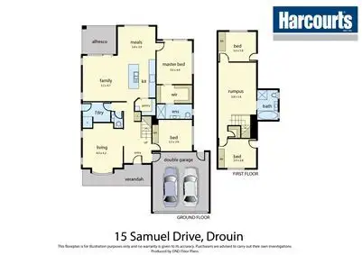 Floorplan of Homely house listing, 15 Samuel Drive, Drouin VIC 3818