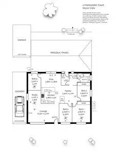 Floorplan of Homely house listing, 2 Honeyeater Court, Wynn Vale SA 5127