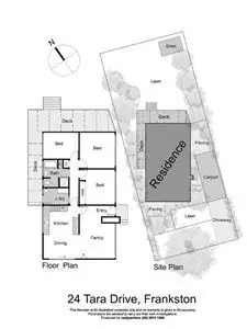 Floorplan of Homely house listing, 24 Tara Drive, Frankston VIC 3199