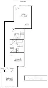Floorplan of Homely unit listing, 2/11 Royal Place, Adelaide SA 5000