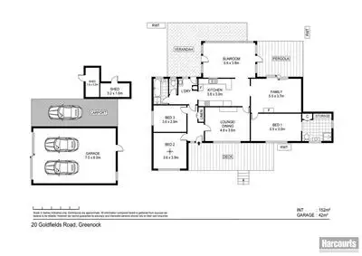 Floorplan of Homely house listing, 20 Goldfields Road, Greenock SA 5360