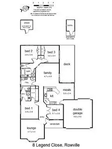 Floorplan of Homely house listing, 8 Legend Close, Rowville VIC 3178