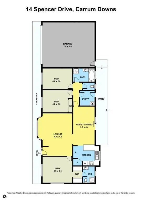 Floorplan of Homely house listing, 14 Spencer Drive, Carrum Downs VIC 3201