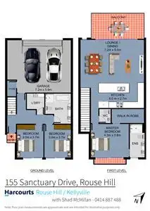 Floorplan of Homely terrace listing, 155 Sanctuary Drive, Rouse Hill NSW 2155