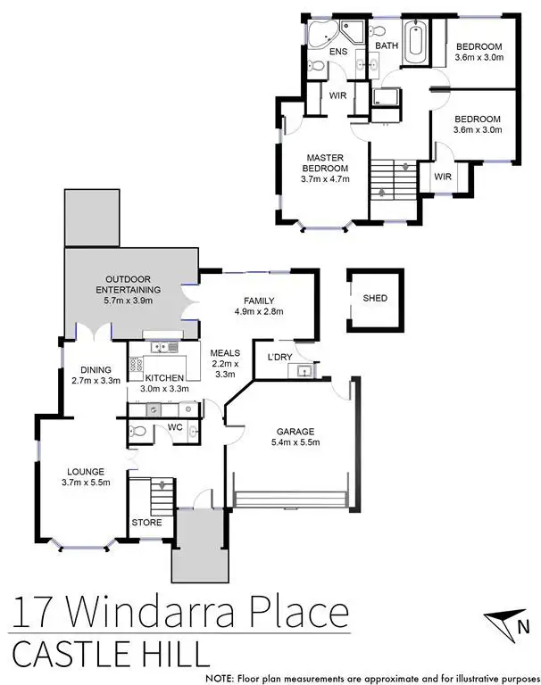 Floorplan of Homely house listing, 17 Windarra Place, Castle Hill NSW 2154