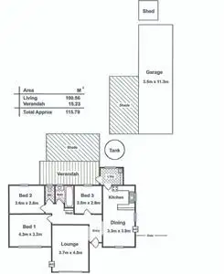 Floorplan of Homely house listing, 1 Jean Place, Riverton SA 5412