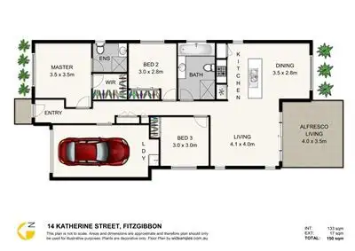 Floorplan of Homely house listing, 14 Katherine Street, Fitzgibbon QLD 4018