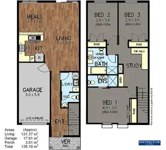 Floorplan of Homely townhouse listing, 3/19 Hereford Lane, Woodcroft SA 5162