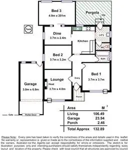 Floorplan of Homely house listing, 3 Barnes Avenue, Magill SA 5072