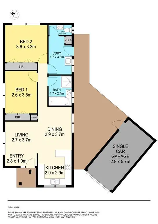 Floorplan of Homely unit listing, 2/244 York Street, Ballarat East VIC 3350