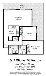 Floorplan of Homely unit listing, 15/17 Mitchell Street, Kedron QLD 4031