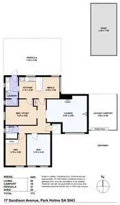 Floorplan of Homely house listing, 17 Sandison Avenue, Park Holme SA 5043