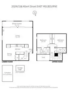 Floorplan of Homely apartment listing, 202W/158 Albert Street, East Melbourne VIC 3002