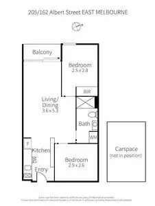 Floorplan of Homely apartment listing, 205V/162 Albert Street, East Melbourne VIC 3002