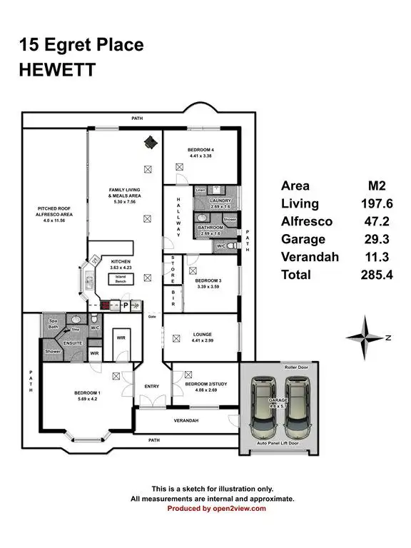 Floorplan of Homely house listing, #15 Egret Place, Hewett SA 5118