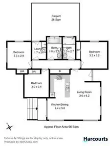 Floorplan of Homely unit listing, 1/3 Nirranda Court, Oakdowns TAS 7019