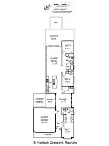 Floorplan of Homely house listing, 18 Monbulk Crescent, Rowville VIC 3178