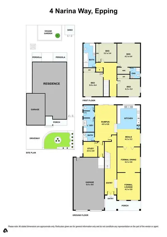 Floorplan of Homely house listing, 4 Narina Way, Epping VIC 3076
