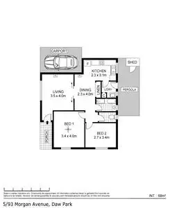 Floorplan of Homely unit listing, 5/93 Morgan Avenue, Daw Park SA 5041