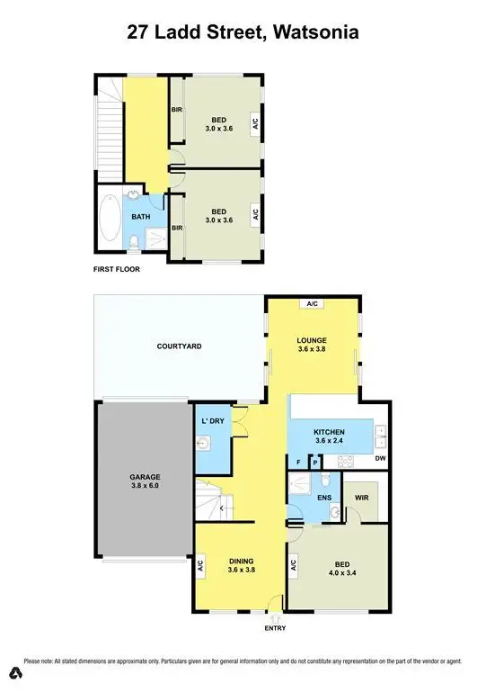 Floorplan of Homely townhouse listing, 27 Ladd Street, Watsonia VIC 3087