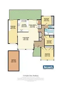 Floorplan of Homely house listing, 13 Poplar Crescent, Bradbury NSW 2560