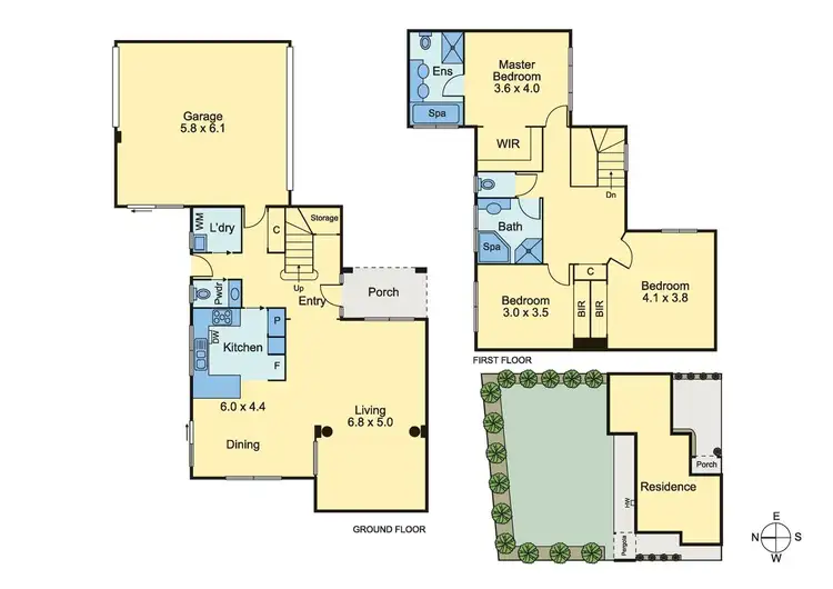 Floorplan of Homely townhouse listing, 135C Hinrichsen Drive, Hallam VIC 3803