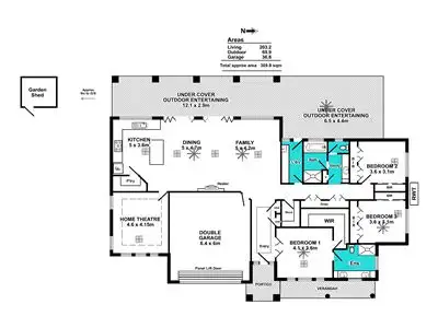 Floorplan of Homely house listing, 1 Selby Court, Hove SA 5048