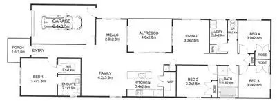 Floorplan of Homely house listing, 1 Chanro Court, Mansfield VIC 3722