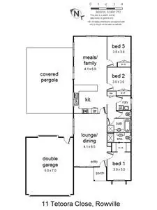 Floorplan of Homely house listing, 11 Tetoora Close, Rowville VIC 3178