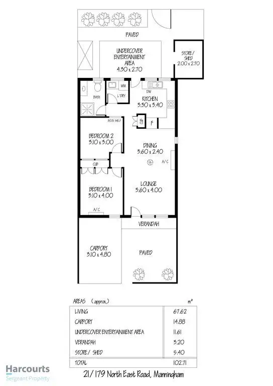 Floorplan of Homely unit listing, 21/179 North East Rd, Manningham SA 5086