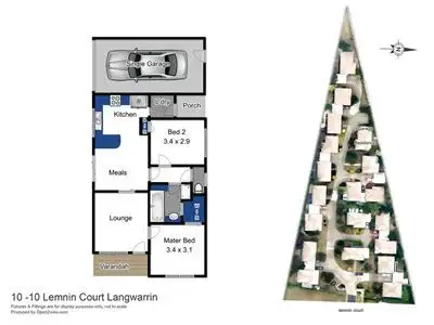 Floorplan of Homely unit listing, 10/10 Lemnian Court, Langwarrin VIC 3910