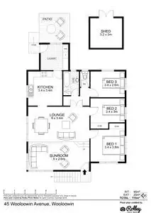 Floorplan of Homely house listing, 45 Wooloowin Avenue, Wooloowin QLD 4030