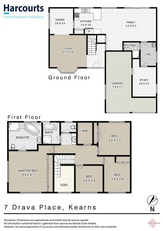 Floorplan of Homely house listing, 7 Drava Place, Kearns NSW 2558