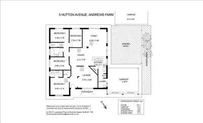 Floorplan of Homely house listing, 5 Hutton Avenue, Andrews Farm SA 5114