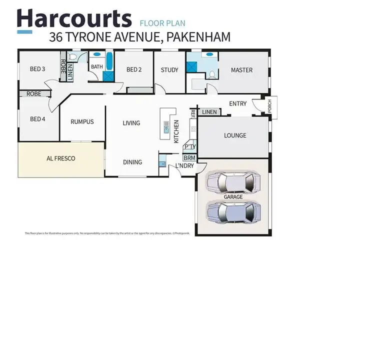 Floorplan of Homely house listing, 36 Tyrone Avenue, Pakenham VIC 3810
