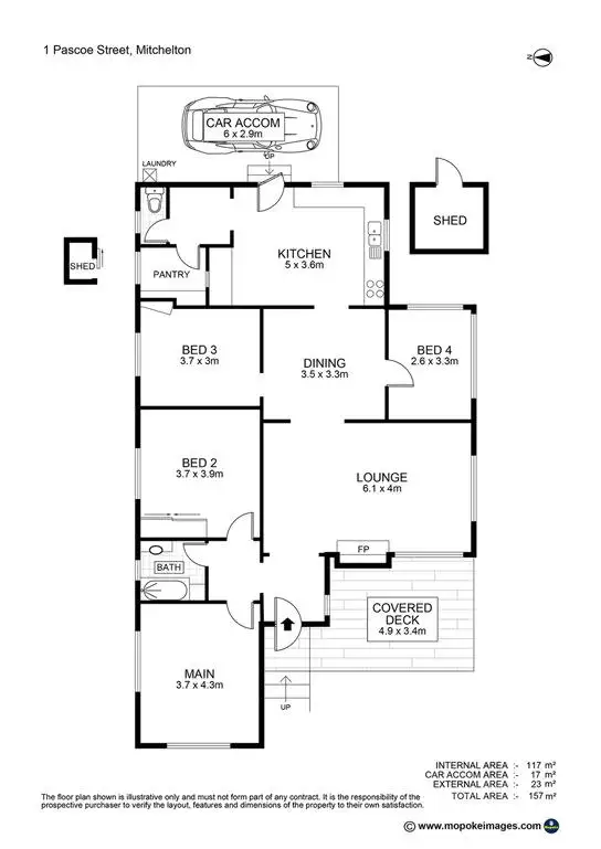 Floorplan of Homely house listing, 1 Pascoe Street, Mitchelton QLD 4053