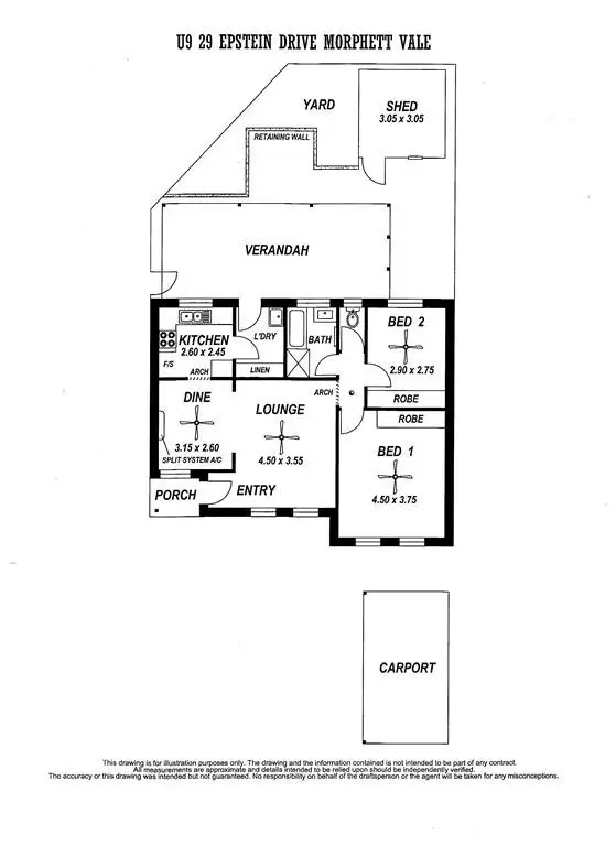 Floorplan of Homely house listing, 9/29 Epstein Drive, Morphett Vale SA 5162