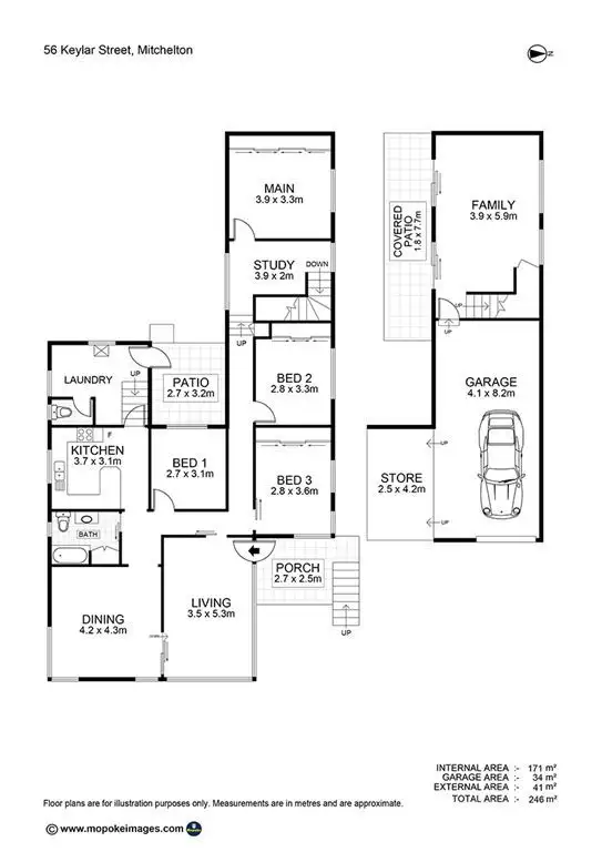 Floorplan of Homely house listing, 56 Keylar Street, Mitchelton QLD 4053