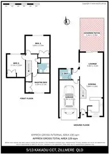 Floorplan of Homely townhouse listing, 5/13 Kakadu Circuit, Zillmere QLD 4034