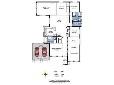 Floorplan of Homely house listing, 7 Falcon Drive, Hewett SA 5118