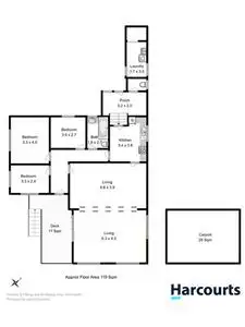 Floorplan of Homely house listing, 1/22 First Avenue, West Moonah TAS 7009