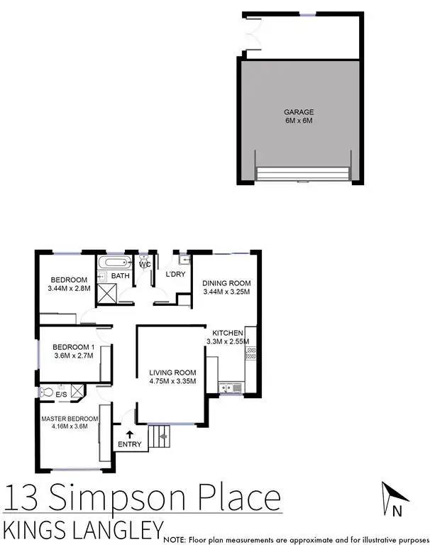Floorplan of Homely house listing, 13 Simpson Place, Kings Langley NSW 2147