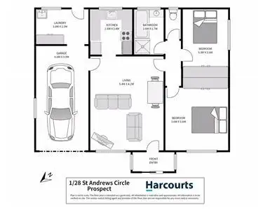 Floorplan of Homely unit listing, 1/28 St Andrews Circle, Prospect Vale TAS 7250