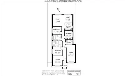 Floorplan of Homely house listing, 28 Alexandrina Crescent, Andrews Farm SA 5114